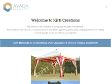 Tablet Screenshot of kirticreations.com